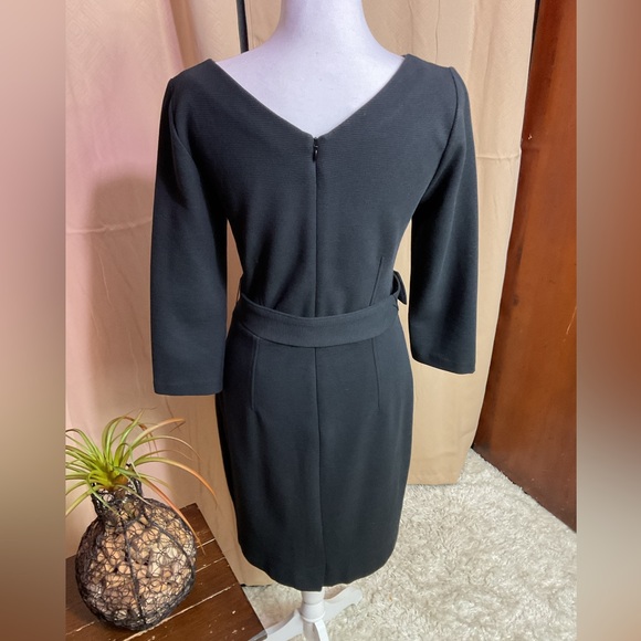 Boden Margie Ottoman Black Long Sleeve Belted Dress - Picture 8 of 13